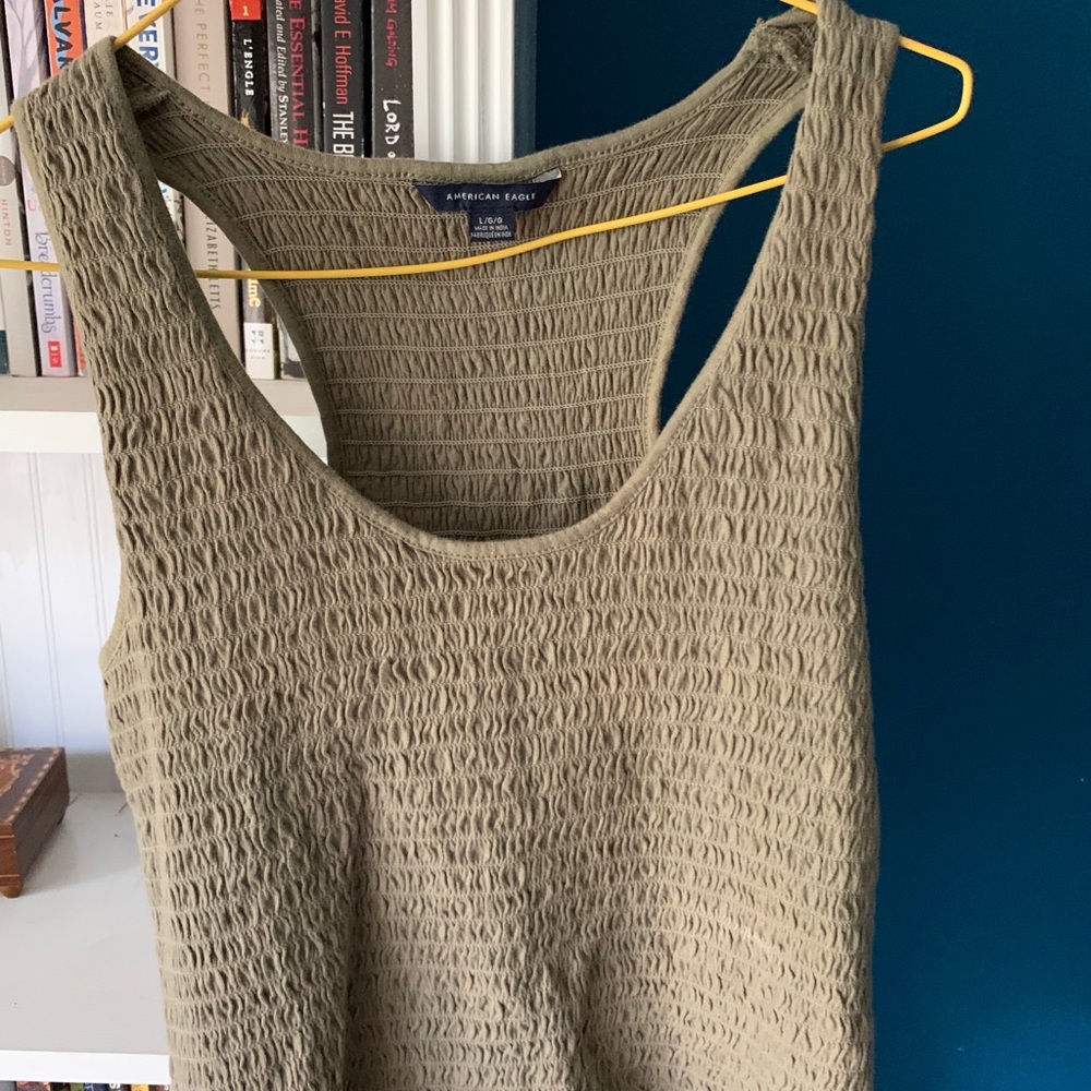 Army green smocked tank